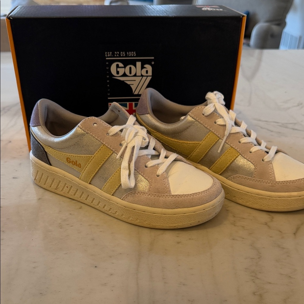 Gola White and Yellow Casual Sneakers